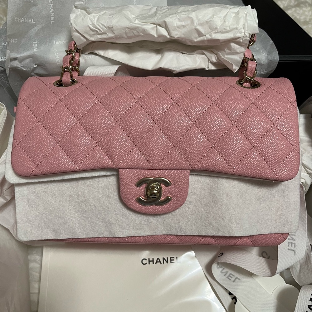 Chanel Small Classic Flap 22C pink caviar - Picture 9 of 11